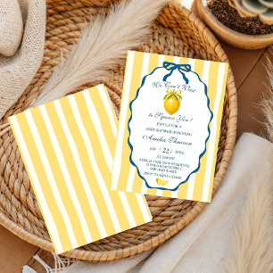 We Can't Wait to Squeeze You Citrus Lemon Baby Invitation