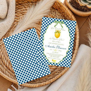 We Can't Wait to Squeeze You Citrus Lemon Baby Invitation