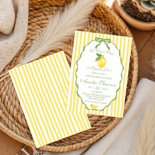 We Can't Wait to Squeeze You Citrus Lemon Baby Invitation