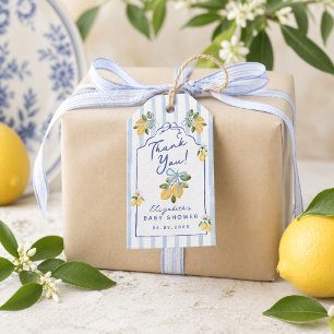 We Can't Wait to Squeeze You Lemon Baby Shower Gift Tags