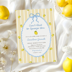 We Can't Wait to Squeeze You Lemon Baby Shower Invitation