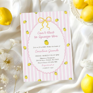 We Can't Wait to Squeeze You Lemon Baby Shower Invitation