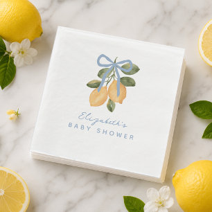 We Can't Wait to Squeeze You Lemon Baby Shower Napkin