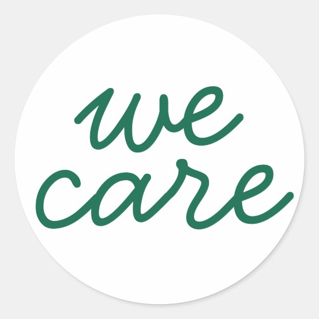 We Care Huddle Up Sticker (Front)