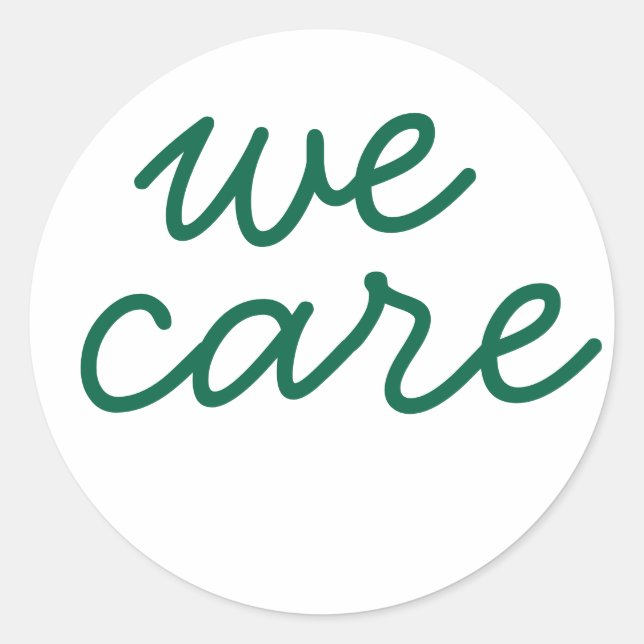 We Care Huddle Up Sticker (Front)