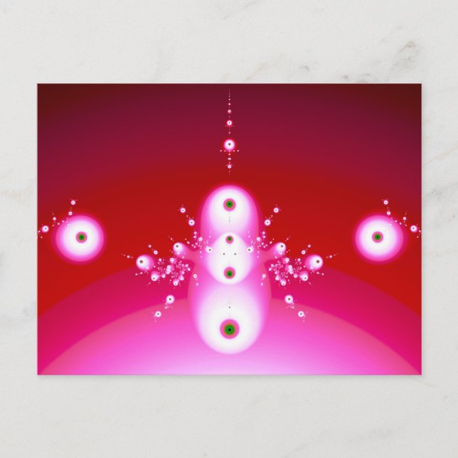 We Come In Peace Cute Abstract Aliens Postcard (Front)