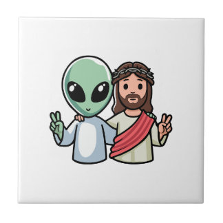 We come in peace tile