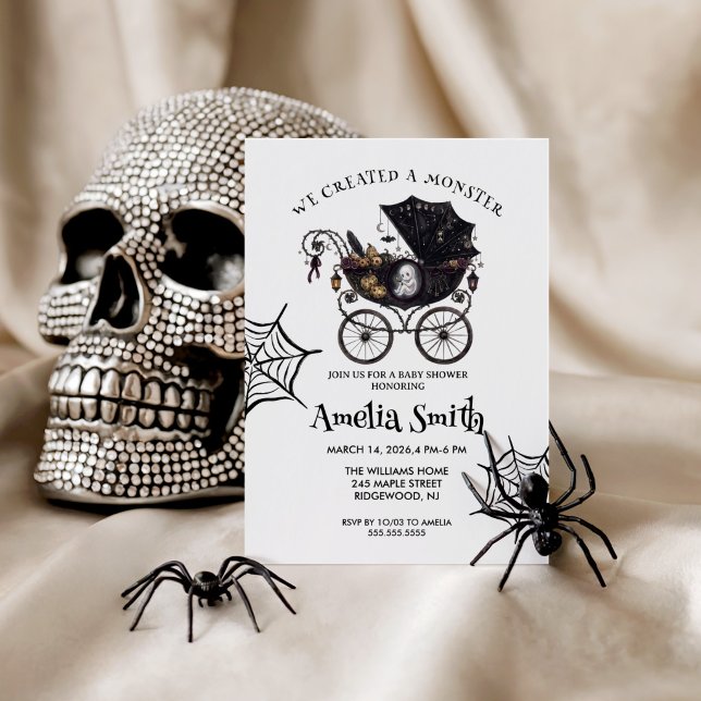  We Created A Monster Gender Neutral Baby shower  Invitation (Creator Uploaded)