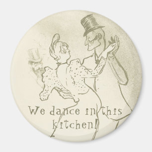 We dance in this kitchen Lautrec, Dancing couple Magnet