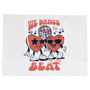 we dance to the same beat large gift bag
