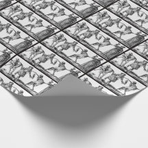 "We Dance With Death" Black Plague Wrapping Paper