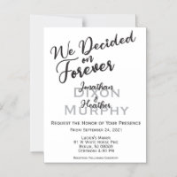 We decided of forever, Soficitated, simple design