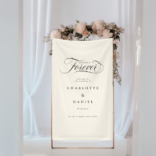 WE DECIDED ON FOREVER! Elegant, Wedding Banner