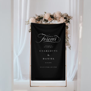 WE DECIDED ON FOREVER! Elegant, Wedding Banner