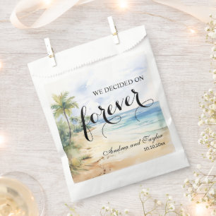 We decided on Forever Elegant Wedding Favour Bags