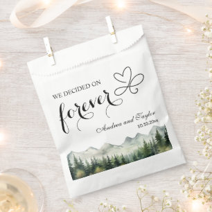 We decided on Forever Elegant Wedding Favour Bags