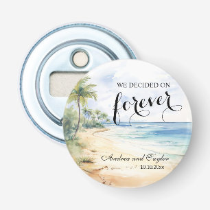 We decided on Forever Elegant Wedding favour Bottle Opener