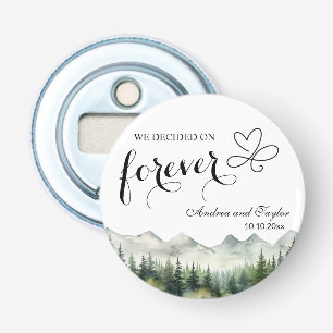 We decided on Forever Elegant Wedding favour Bottle Opener