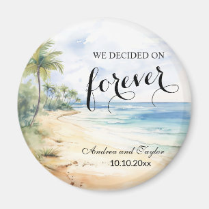 We decided on Forever Elegant Wedding favour Magnet
