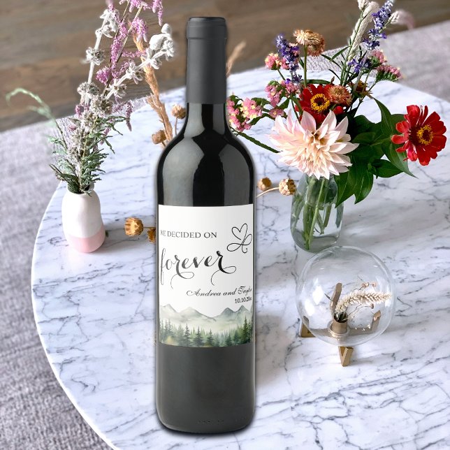 We decided on Forever Elegant Wedding Wine Label (Creator Uploaded)