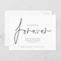 We Decided on Forever Script Text Save The Date