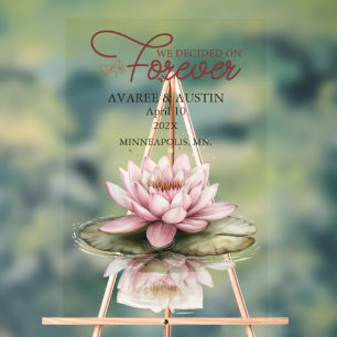 We Decided On Forever Wedding Acrylic Sign