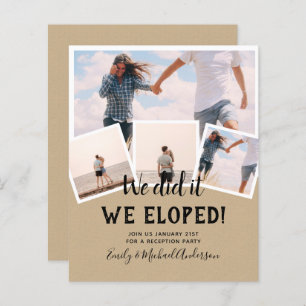 We Did It ELOPEMENT PHOTO Wedding RECEPTION Budget