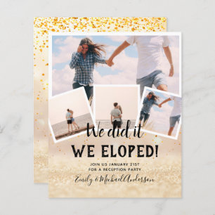 We Did It ELOPEMENT PHOTO Wedding RECEPTION Budget