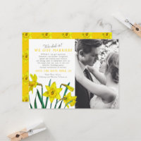 We did it married wedding party save the date