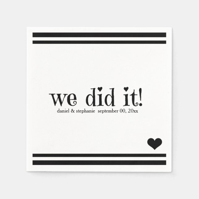 We Did It Napkin (Front)