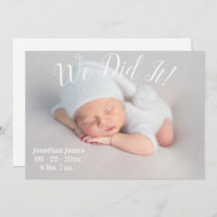 We Did It Photo Stats Script Gender Neutral Birth