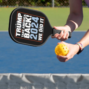 We Did It Trump USA Flag President 47 Trump Pickleball Paddle