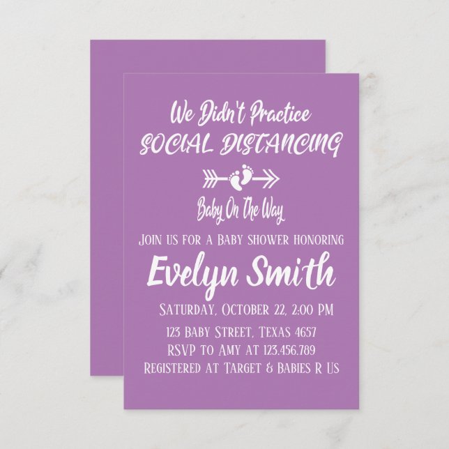 We Didn't Practice Social Distancing Invitation (Front/Back)