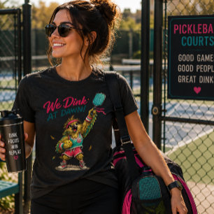 We Dink At Dawn Funny Kea Pickleball Tri-Blend Shirt