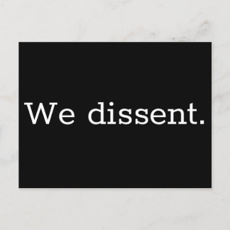 We Dissent Rectangular Postcard