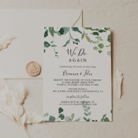 We Do Again Script Green Foliage Vow Renewal 