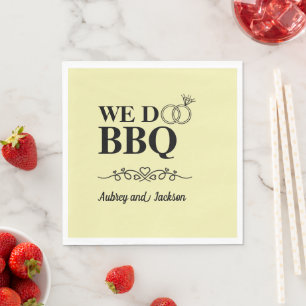 We Do BBQ Engagement Napkin