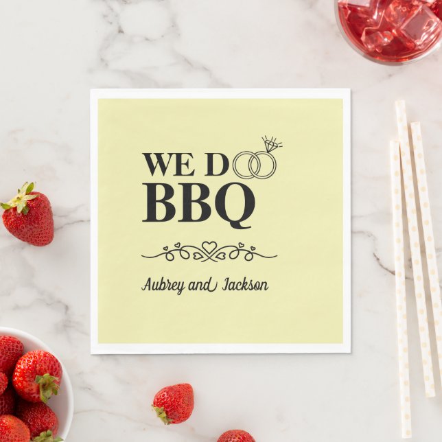 We Do BBQ Engagement Napkin (Insitu)