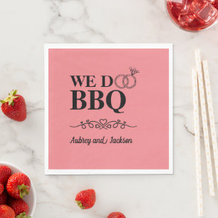 We Do BBQ Engagement Napkin