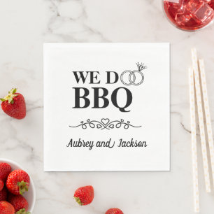 We Do BBQ Engagement Napkin