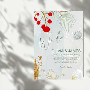 We Do Christmas Wedding - Elegant Winter Party Invitation