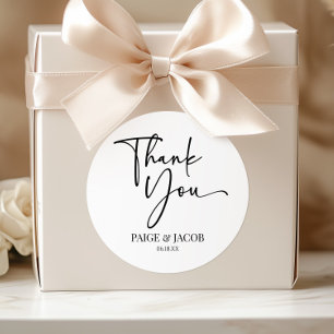 We Do Classic Modern Minimal Minimalist Wedding Round Sticker