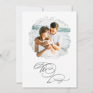 *~* WE DO Couple PHOTO RSVP + QR AR6 Wedding Invi Invitation
