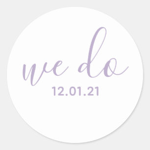 We Do Dated Lavender Envelope Seal