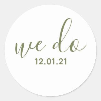 We Do Dated Olive Green Envelope Seal