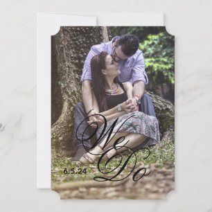 We Do Eelegant Photo Wedding Invitation