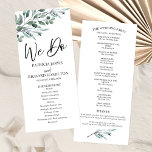 We Do Eucalyptus Leaves Greenery Wedding Programs Programme<br><div class="desc">We Do Eucalyptus Leaves Greenery Wedding Programs</div>