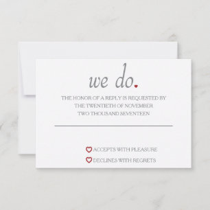 We Do Hearts RSVP Card