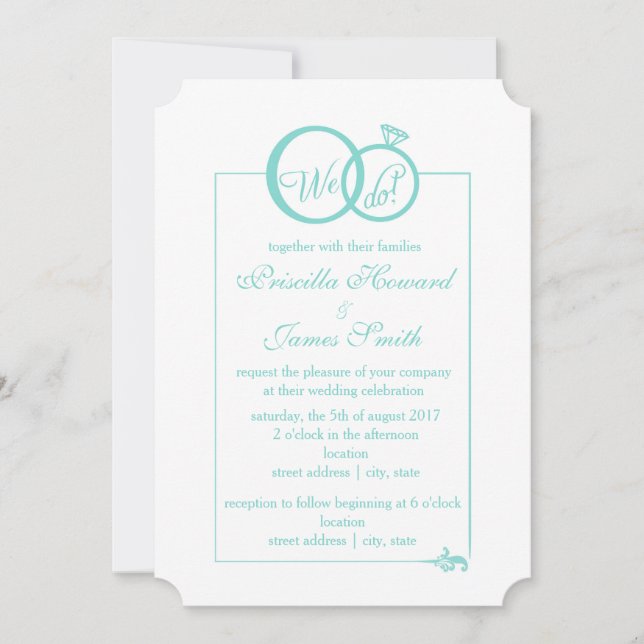 We Do! Invitation (Front)