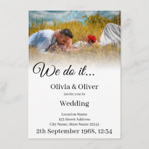 We do it - Kissing Couple on a Meadow Enclosure Card